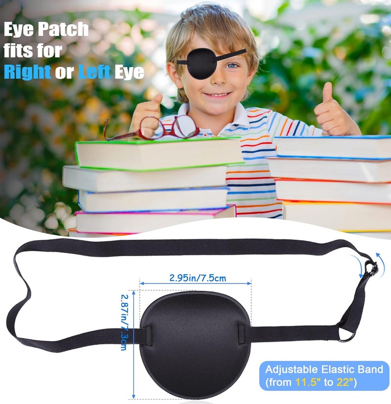 Fezog 2PCS Eye Patches for Adults Men Kids, Medical Eye Patch Adjustable Eyepatch for Right/Left Eye, Amblyopia Lazy Patches - Image 3